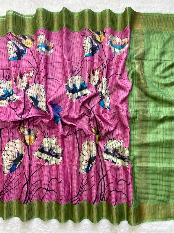 Checks Design Saree
