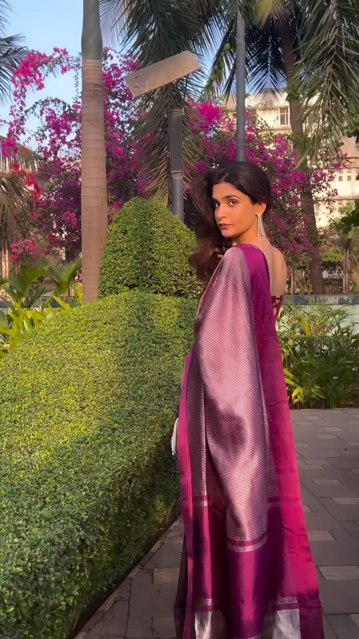 Fancy banarasi soft silk saree